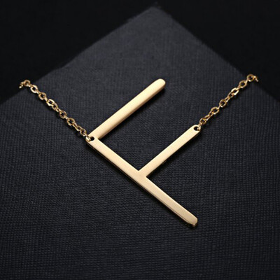 

Gold Color 26 Letter Alphabet Pendant Necklace Free combination Initial Charm Women Jewelry