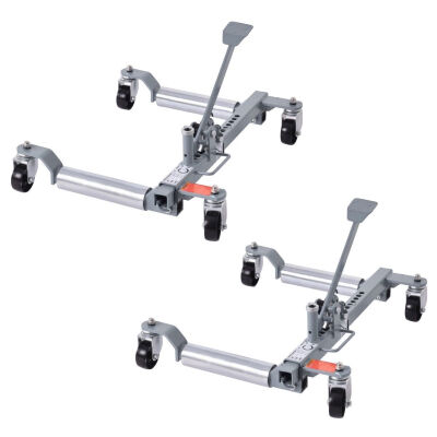 

Set of 2 1250 Lb Capacity Vehicle Positioning Car 10" Wheel Dolly Moving Tire