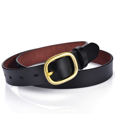 

Belt ladies leather pure leather belt female simple wild Korean new with jeans decorative womens style