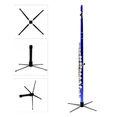 

Western Concert Flute Tripod Holder Stand with 4 Metal Legs Detachable Portable Foldable