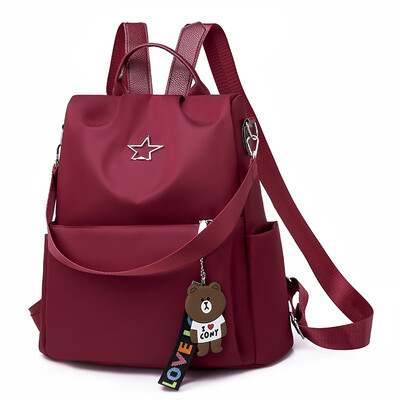 

Waterproof shoulder bag female Korean tide bag casual fashion Oxford cloth dual-purpose travel bag ladies backpack