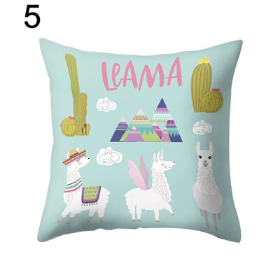 

Cute Alpaca Cactus Pillow Case Cushion Cover Sofa Bed Car Cafe Office Decoration