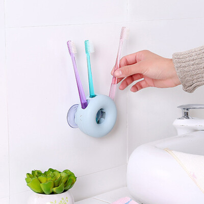 

〖Follure〗Donut Toothbrush Holder Wall-Mounted Bathroom Wall Mount Tooth Holder