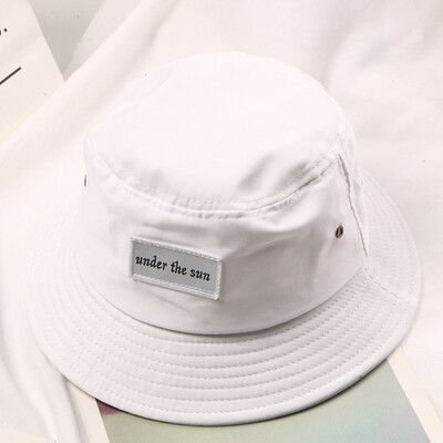 

Star same basin hat English letter personality fisherman hat hip hop dance female summer solid sun protection student sun hat male