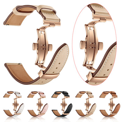 

〖Follure〗Butterfly buckle Leather Wrist Watch Strap Band For AMAZFIT 22S 22MM