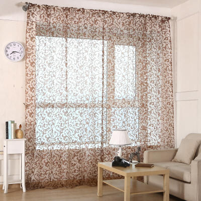 

Printed Sheer Voile Window Curtain Panel For Living Room Bedroom12