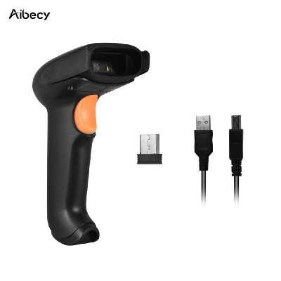 

Aibecy Handheld Barcode Scanner USB 24G Wireless 1D 2D QR Code Scanner Reader CMOS Image Office Electronic Scanning Supplies