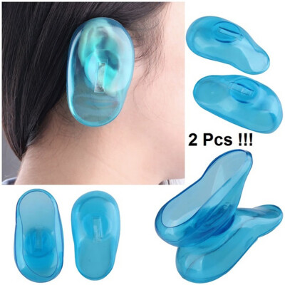 

〖Follure〗2PCS Blue Clear Silicone Ear Cover Hair Dye Shield Protect Salon Color