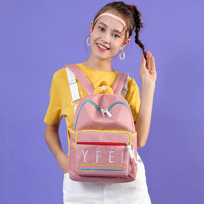 

Backpack Korean style bag womens simple high school students high school students high school high school students double