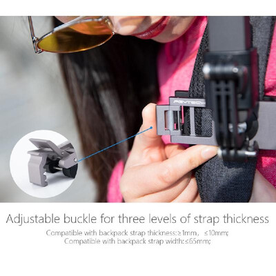 

PGYTECH Adjustable Action Camera Backpack Strap Holder Clip Mount for DJI OSMO Pocket OSMO ACTION for GoPro Hero 7654 for SJCA