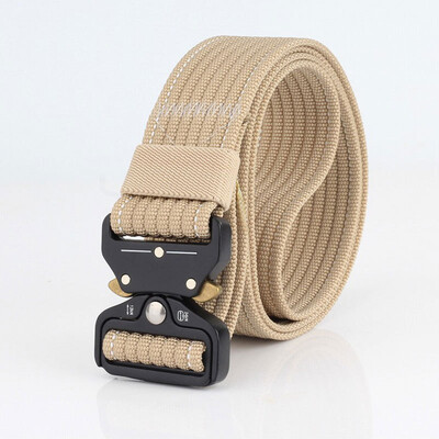 

Trend new Unisex belt Quick release Alloy Insert buckle Tactics belt outdoor casual high quality Nylon Men belt
