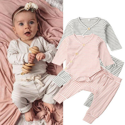 

US Newborn Baby Boys Tops Romper Jumpsuit Long Pants Cotton Outfits Clothes Sets