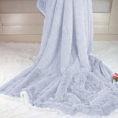 

Toponeto Large Soft Warm Shaggy Faux Fur Throw Blanket Sofa Double King Bed Blanket