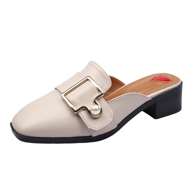 

55-2 Korean version of the fashion sweet Baotou shoes thick with super moved thin womens shoes fl