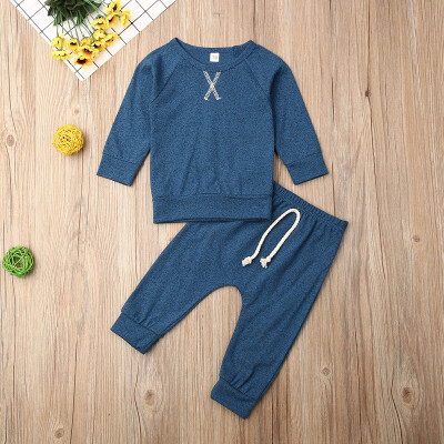 

2PCS Newborn Infant Baby Boy Girl Clothes Winter Tops Pants Leggings Outfits Set Tracksuit