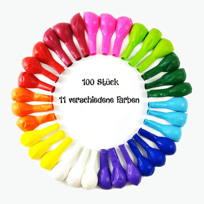 

100pcs Portable Colorful Balloons Practical For Christmas Party Birthday Party Weeding Party Festival Party