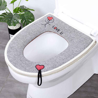 

Soft Bathroom Toilet Seat Closestool Washable Warmer Mat Cover Pad Cushion