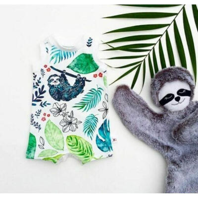 

Newborn Kids Baby Girl Boy Cartoon Romper Bodysuit Outfit Casual Summer Clothes