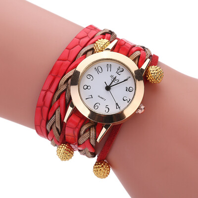 

New Golden Lychee Pendant Braided Bracelet Watch