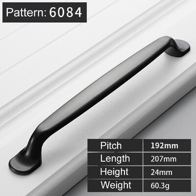 

American Style Black Cabinet Handles Solid Aluminum Alloy Kitchen Cupboard Pulls Drawer Knobs Furniture Handle Hardware