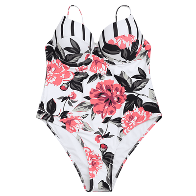 

Floral One Piece Underwire Swimsuit