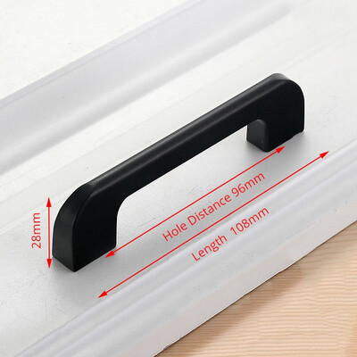 

JD cabinet drawer handle American black wardrobe door handle modern minimalist European cabinet sand black furniture handle