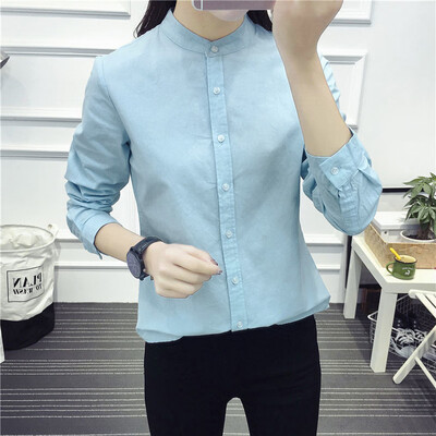 

Starmoon Women Cotton Button Down Long Sleeve Casual Solid Work Tee Shirt Blouse Top