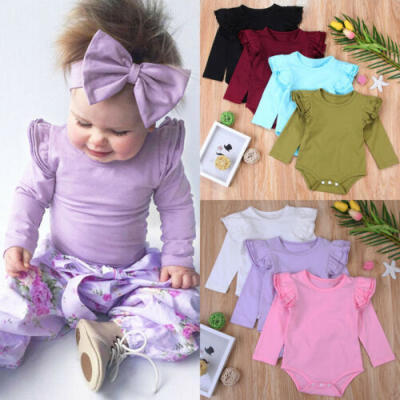 

AU Infant Baby Girl Boy Long Sleeve Romper Bodysuit Outfits Jumpsuit Clothes