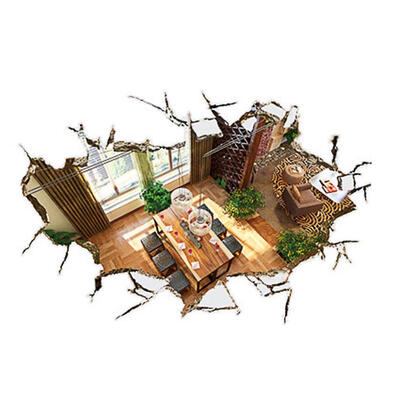 

3D Broken Wall Waterproof Self-Adhesive Wall Stickers DIY Removable Decals