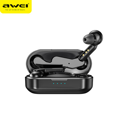 

AWEI T10C Newest TWS Mini Bluetooth Wireless Earbuds Touch Control Support Wireless Charging Earphone Headset