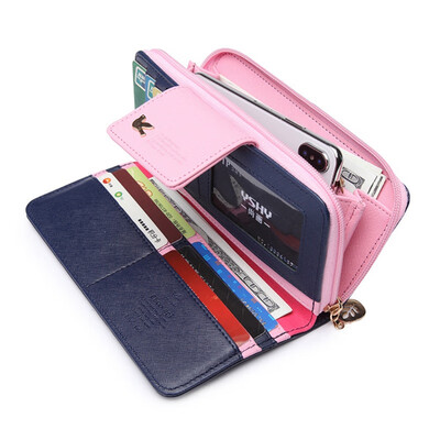 

Fashion Long Wallet Clutch Bag Ladies Purse Simple Women Coin Id Card Bag Wallet Buckle Leather Wallets