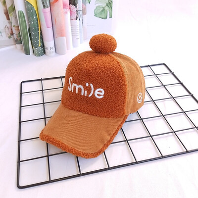 

Childrens Hat Womens autumn&winter Korean version lambswood baseball cap boy girls cap casual all-around warm hat trend