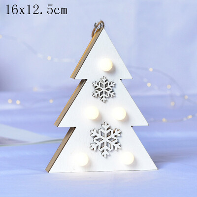 

Siaonvr LED Light Wood House Cute Christmas Tree Ornaments Window Holiday Decoration