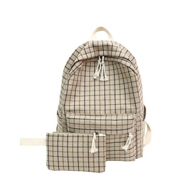 

Fashion Women Backpack Student Girl School Bag New Travel Bag Plaid Style Shoulder Bag For Women Bagpack Rucksack Knapsack