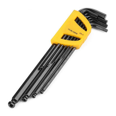 

Greensen 9PCS Extended Ball Head Hex Socket Wrench Professional Repairing Kit Manual Tool