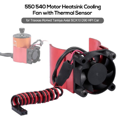 

RC Car Motor Heatsink 550 540 Motor Cooling Fan with Thermal Sensor CNC Aluminum Alloy Heatsink for Traxxas Hsp Redcat Rc4wd Tamiy