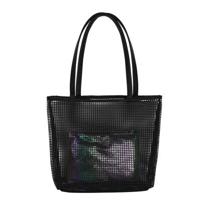 

Women Fashion Mesh Bags Two-piece Shoulder Messenger Composite Handbag