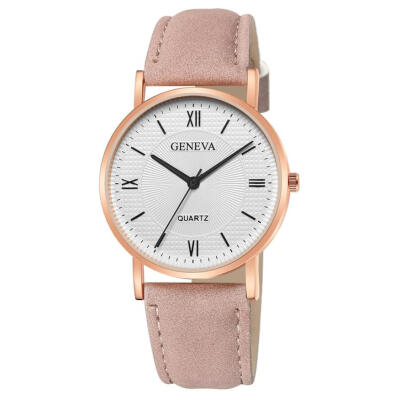 

New Fashion Vintage Men Women Watch Roman numeral Dial Leather Band Quartz Analog Unique Wrist Watches Montre Femme kol saati F