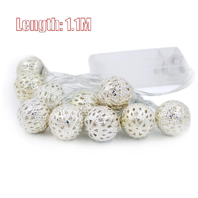 

Decorative String Lights 10 LED Metal Ball Light for Christmas Holiday Party Home Garden Decoration