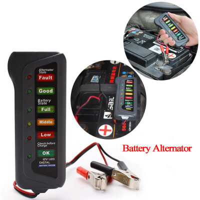 

〖Follure〗12V Car Digital Battery Alternator Tester 6 LED Lights Display Diagnostic Tool