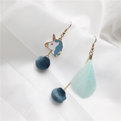 

2019 new brand design hand made light blue badminton ball earrings generous minimalist gift for women