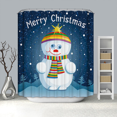 

〖Follure〗Christmas Gift Boxes In Snow Bathroom Shower Curtain Waterproof Fabric &12 Hooks