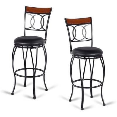 

Set of 2 Retro Swivel Bar Kitchen Stools