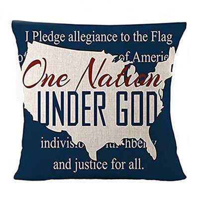 

Solemnly Patriotic Declaration Independence Day Embroidery Throw Pillow Cove
