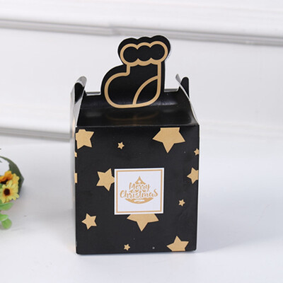 

5\10Pcs Diy Cartoon New Year Christmas Gift Box Cute Candy Cake Boxes Christmas Eve Apple Boxes Kids Party Gift Bag