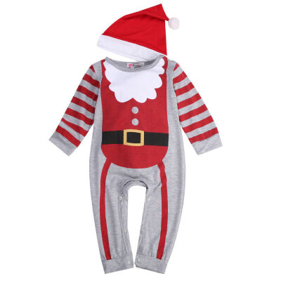 

My First Christmas Newborn Baby Girls Boys Santa Claus Cotton Romper Clothes