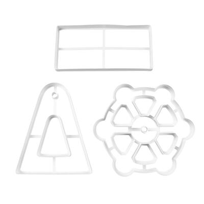 

3pcs Sky Wheel DIY Fondant Chocolate Cake Embossing Stencil Biscuit Mold