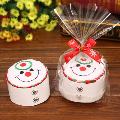 

Santa Claus Snowman Christmas Tree Cake Modelling Cotton Towel Creative Gifts Size