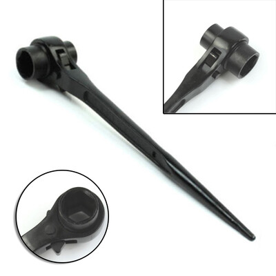 

Scaffold Podger Ratchet Wrench Spanner & Double Socket Tool 19mm22mm Black
