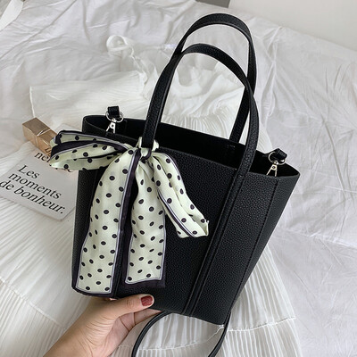 

Tailored Womens Fashion Retro Ribbons Letter Shoulder Bag Solid Color Handbag Bag